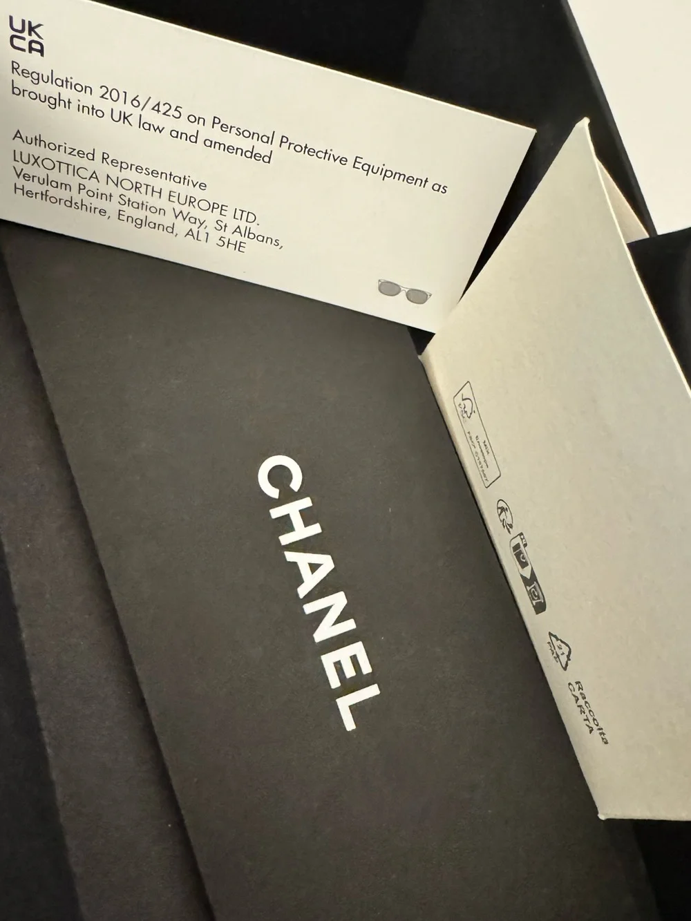 CHANEL Black & Beige Sunglasses - LOW BRIDGE FIT
